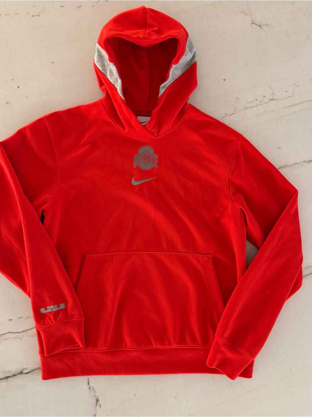 Ohio State Buckeyes Lebron James Nike Small Center Swoosh Hoodie NCAA Red